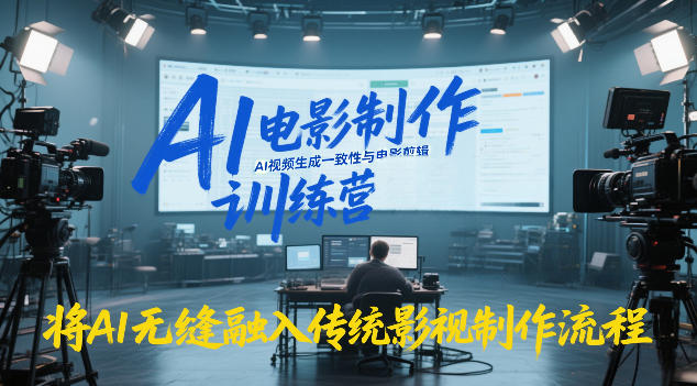 AI电影制作训练营，掌握AI视频生成一致性与电影剪辑，将AI无缝融入传统影视制作流程-副业宝典