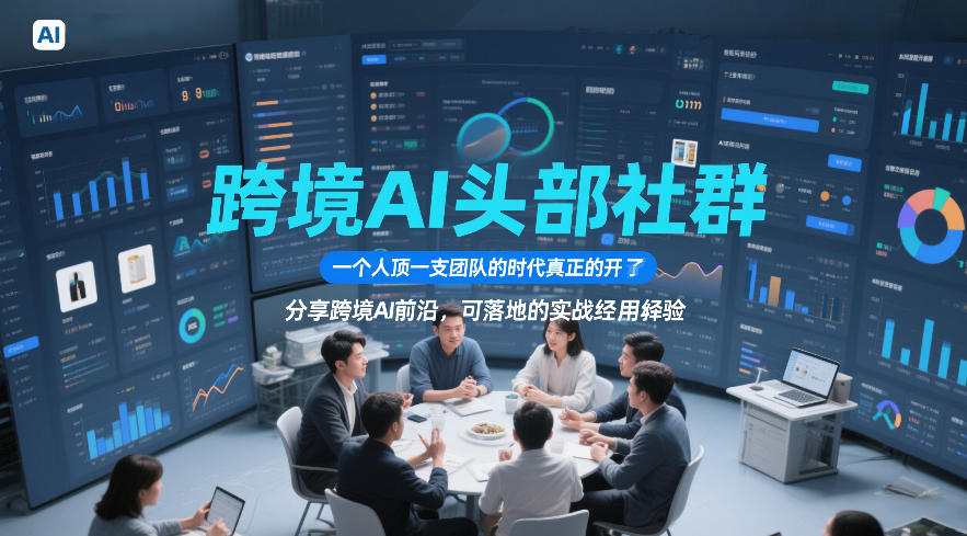 跨境AI头部社群，一个人顶一支团队的时代真正的开始了，分享跨境AI前沿，可落地的实战经验-副业宝典