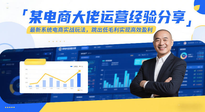 某电商大佬运营经验分享，最新系统电商实战玩法，跳出低毛利实现高效盈利-副业宝典