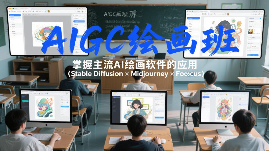 AIGC绘画班，掌握主流Ai绘画软件的应用(Stable Diffusion x Midjourney x Fooocus)-副业宝典