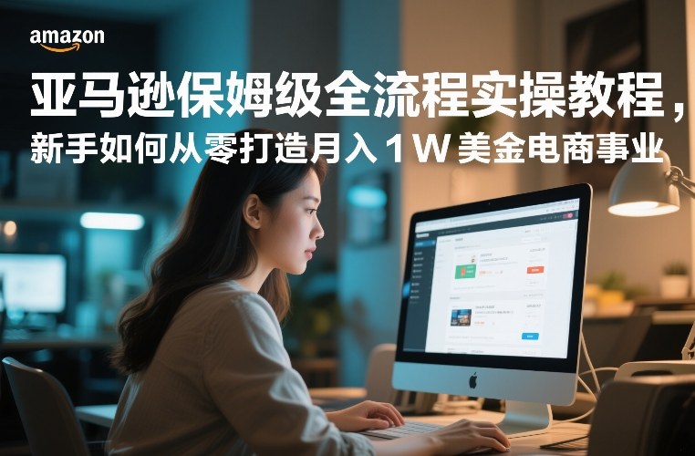 亚马逊保姆级全流程实操教程，新手如何从零打造月入1W美金电商事业-副业宝典