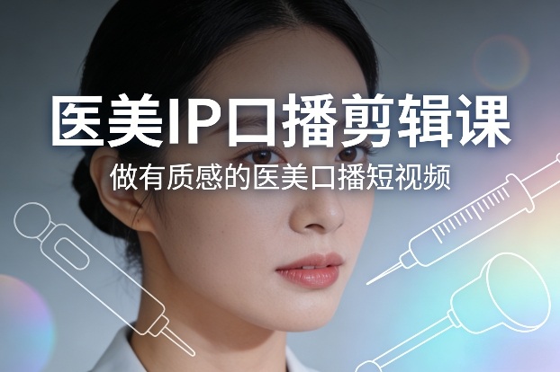 医美IP口播剪辑课，做有质感的医美口播短视频-副业宝典