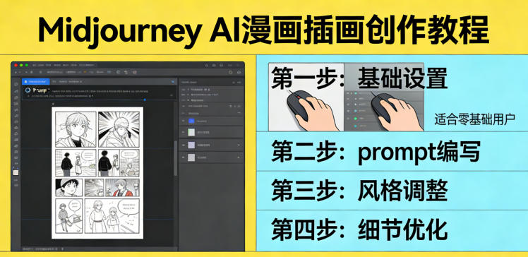 利用Midjourney AI人工智能轻松创作漫画插画教程，零基础创作完整漫画插画-副业宝典