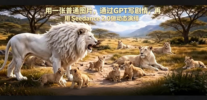 用一张普通图片，通过GPT写剧情，再用Seedance 2.0做动态演绎，居然能生成迪士尼风格搞笑动画-副业宝典