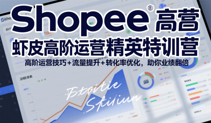 Shopee虾皮高阶运营精英特训营，高阶运营技巧+流量提升+转化率优化，助你业绩翻倍-副业宝典