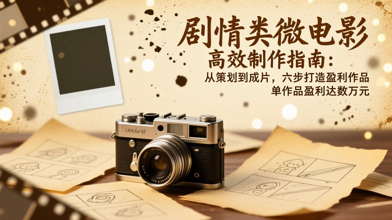 剧情类微电影高效制作指南：从策划到成片，六步打造盈利作品，单作品盈利达数万元-副业宝典