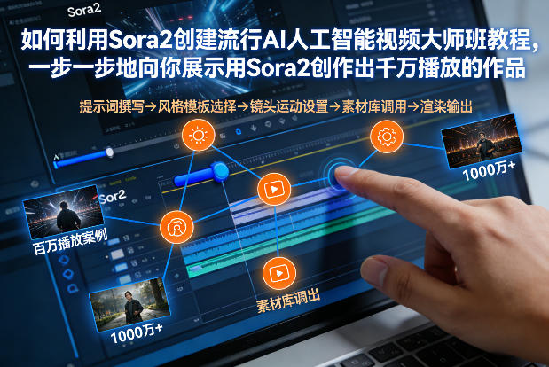 如何利用Sora2创建流行AI人工智能视频大师班，一步一步地向你展示用Sora2创作出千万播放的作品-副业宝典