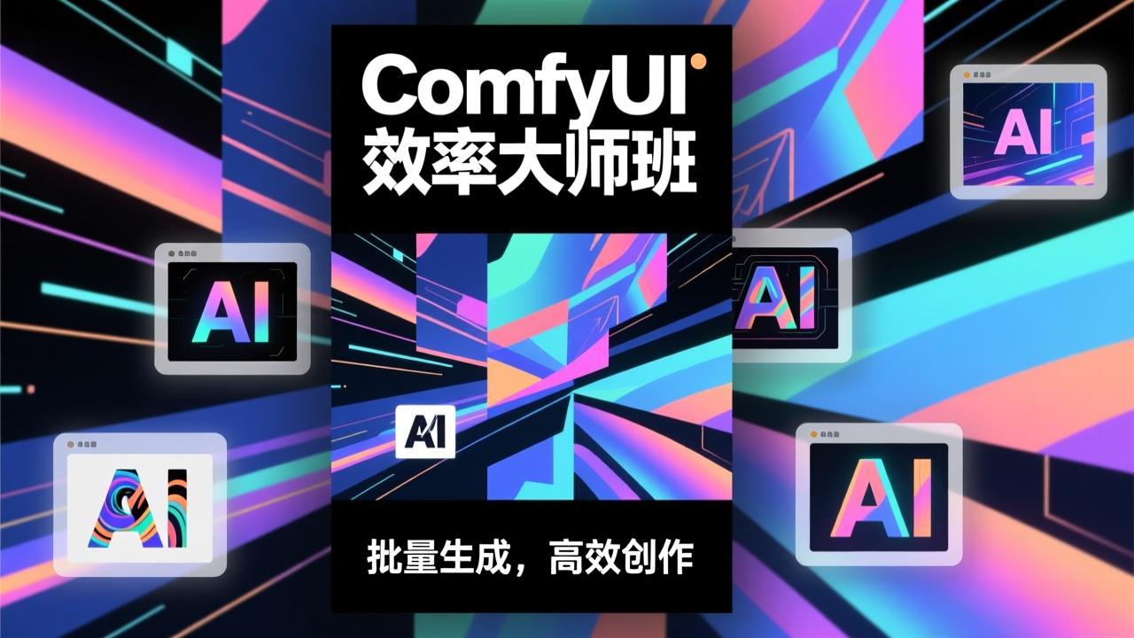 ComfyUI效率大师班：工作流搭建，批量生成，将个人AI出图效率提升5-10倍，月接单收入1-3万-副业宝典