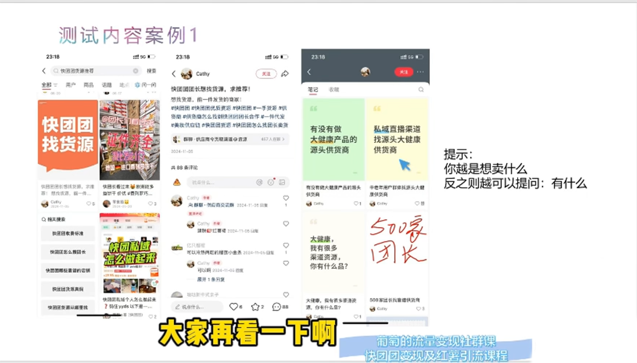 葡萄·快团团变现及红薯引流课程-副业宝典